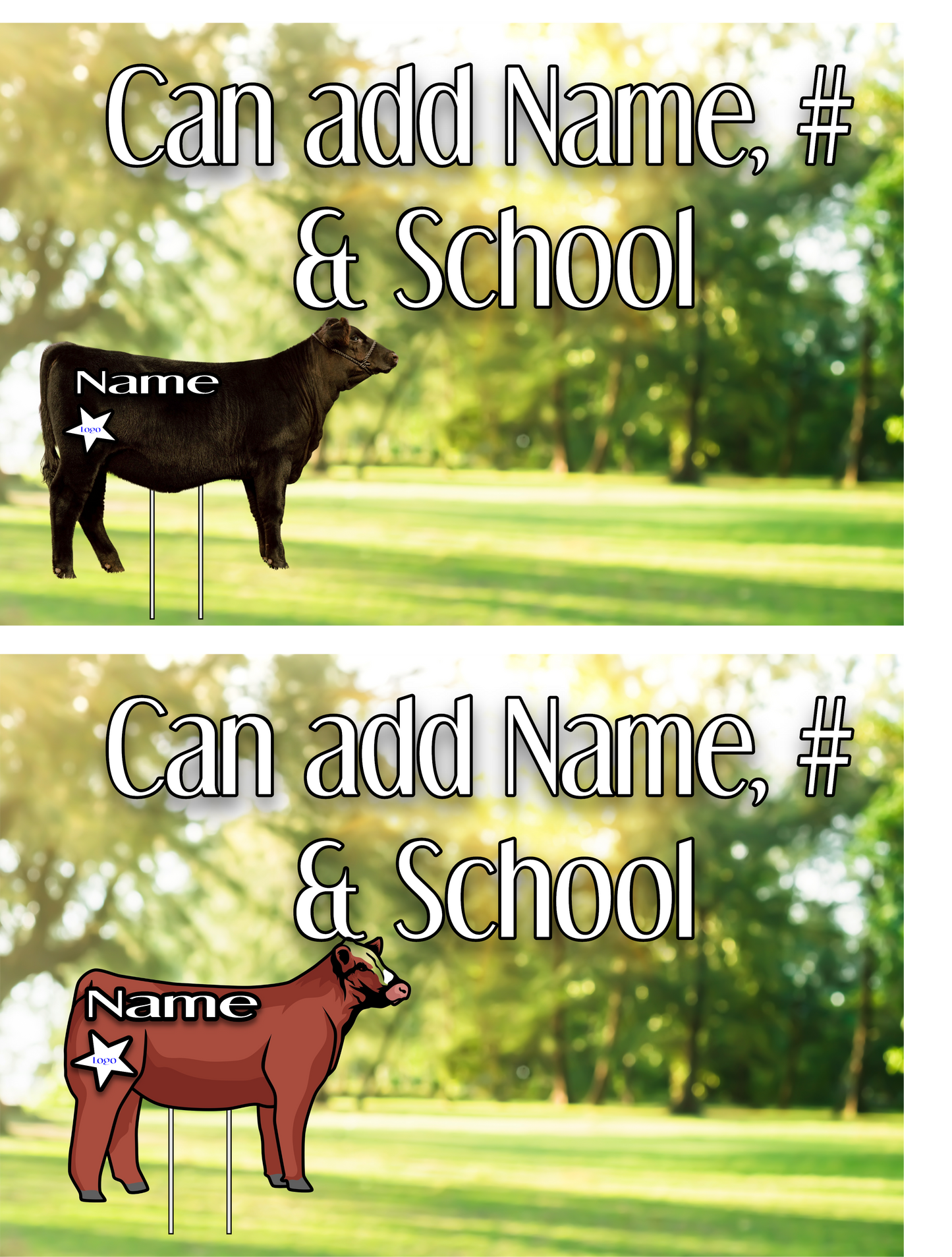 Sporty Yard Signs Single Sided Wholesale
