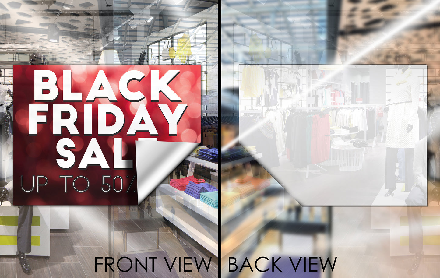 Custom Window Cling | Removable Storefront Signage