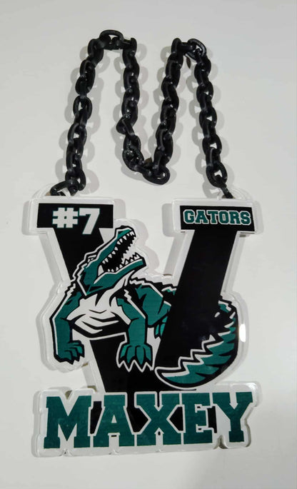 Necklace with Medallions Full Color ACRYLIC