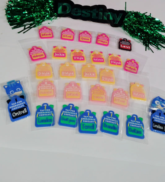 Emergency Contact Backpack Tag