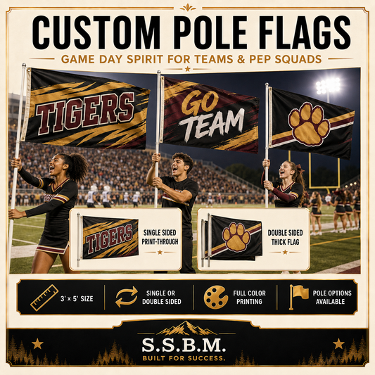 Custom Pole Flag | Personalized Indoor & Outdoor 3 x 5 Flags