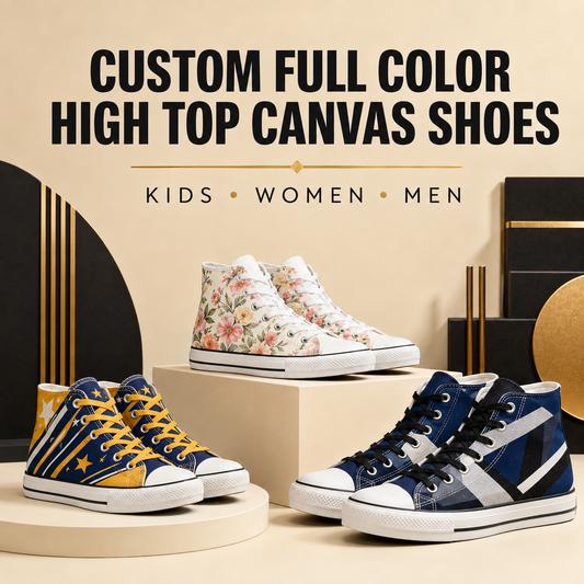 Custom Full Color High Top Canvas Shoes | Kids, Women & Men