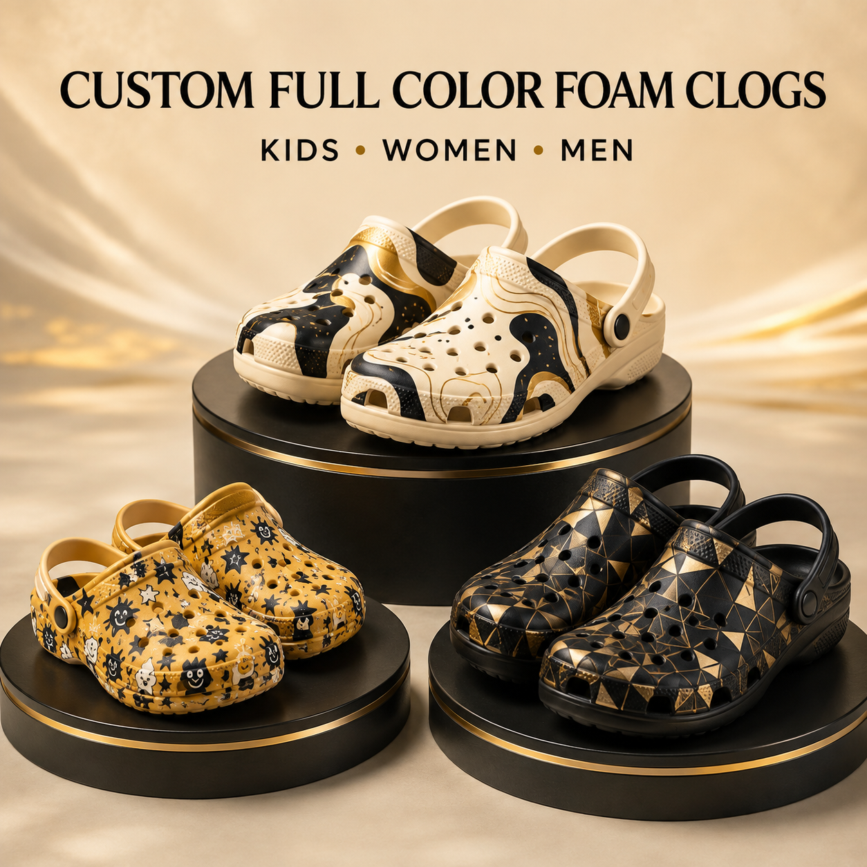 Custom Full-Color Foam Clogs | Kids, Women & Men