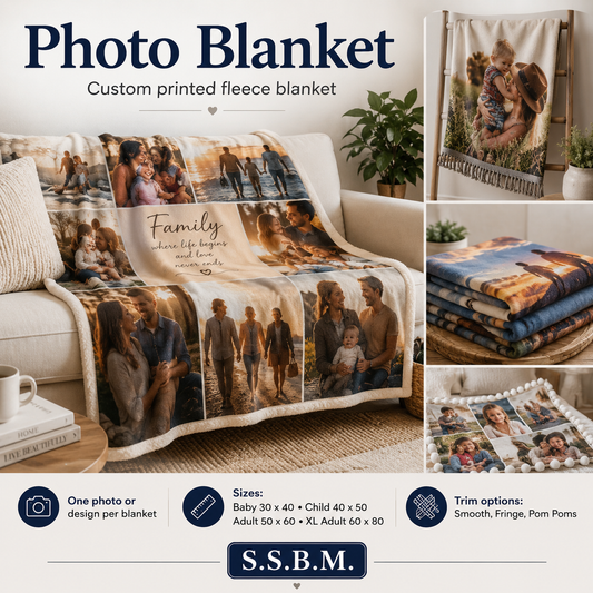 Personalized Photo Blanket | Custom Fleece Blanket
