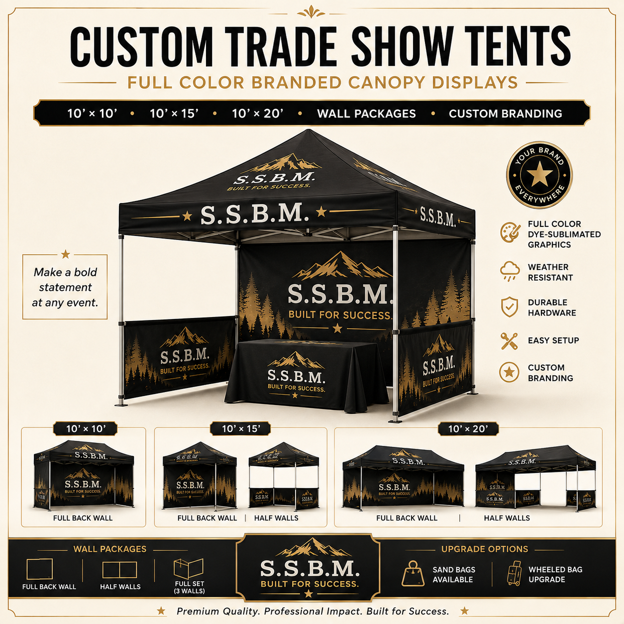 Custom Trade Show Tent | Full Color Branded Canopy