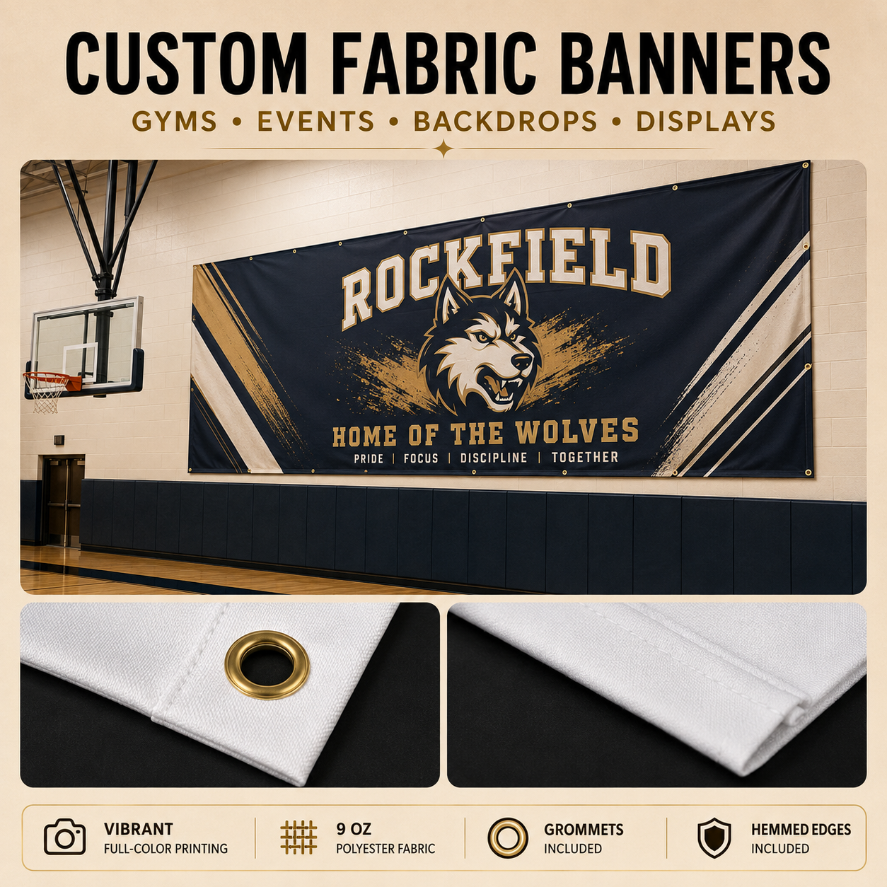 Wholesale Custom Fabric Banner | Events, Gyms & Displays