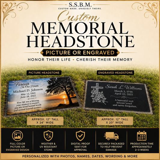 Custom Memorial Headstone | Picture or Engraved