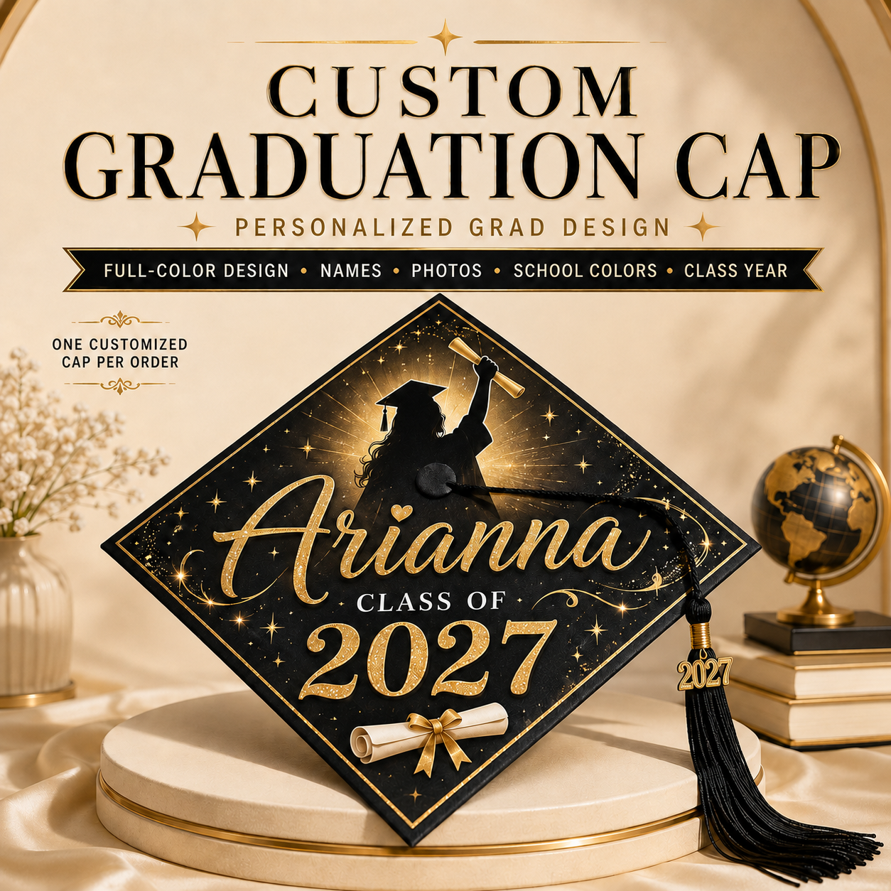 Custom Graduation Cap | Personalized Grad Design