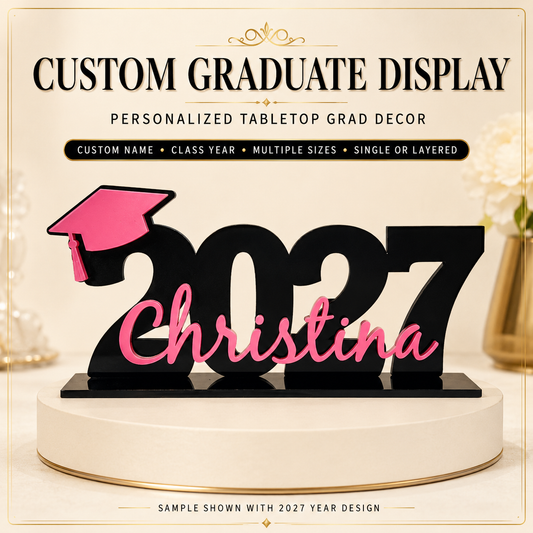 Custom Graduation Display | Personalized Name & Year Sign