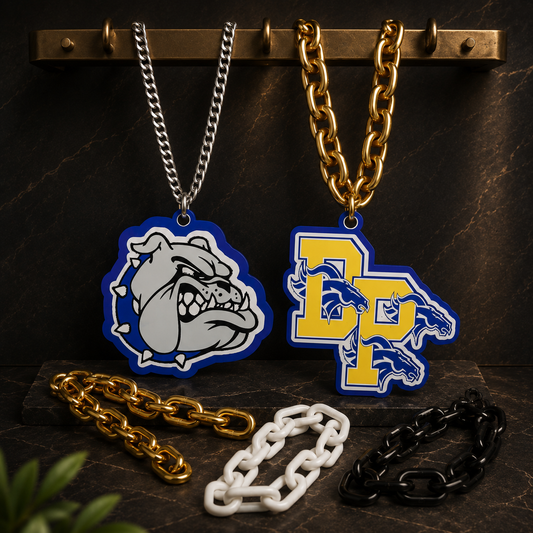 Custom MDF Sublimation Medallion & Hype Chain Options