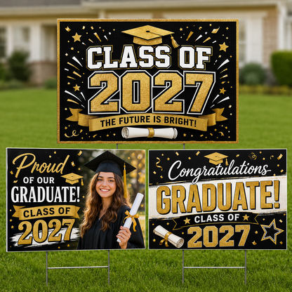 Yard signs w/metal stake