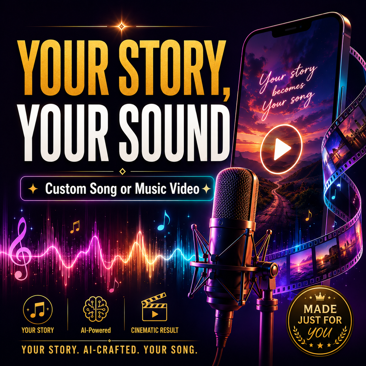 Your Story, Your Sound | Custom AI Song or Music Video