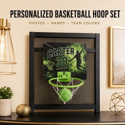 Personalized Basketball Hoop Set | Custom Photo & Name Design