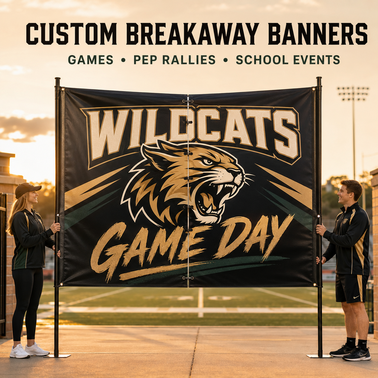 Custom Breakaway Banner | Reusable Sports Entrance Sign