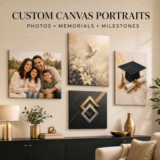 Custom Canvas Portrait | Personalized Photo Wall Art