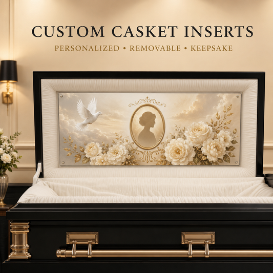 Custom Casket Insert | Personalized Memorial Panel