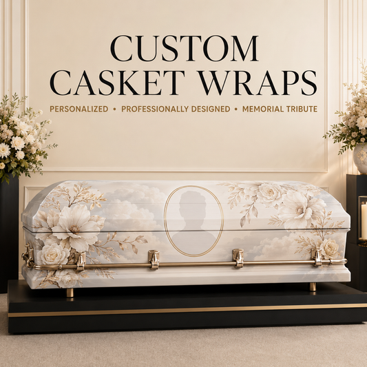 Custom Casket Wrap | Personalized Memorial Design