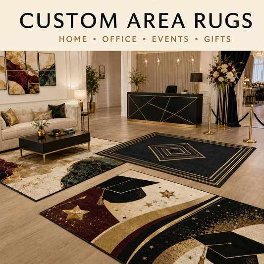 Custom Area Rug | Personalized Home, Office or Event Décor