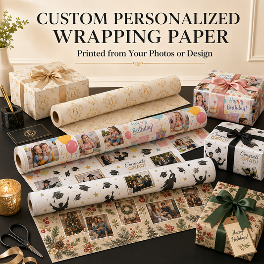 Custom Personalized Wrapping Paper | Printed from Your Photos or Design