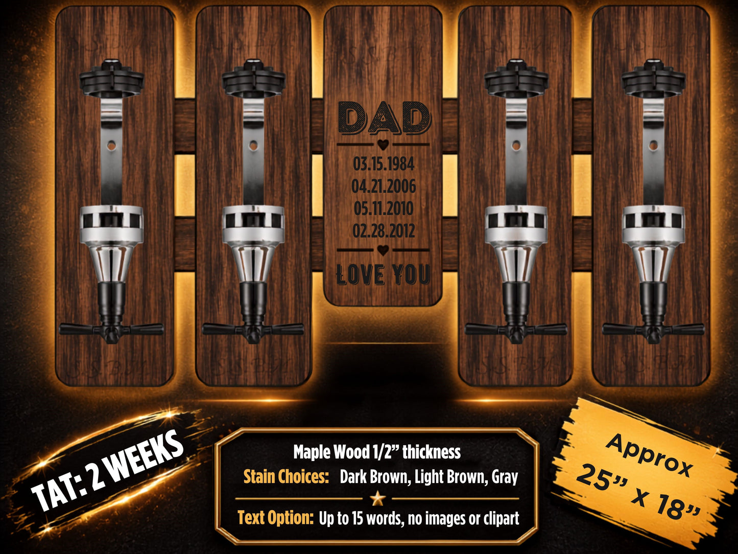 Custom Wood Liquor Dispenser Display