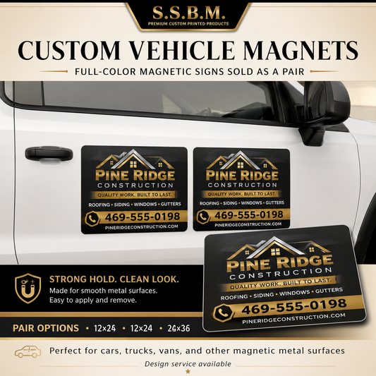Custom Vehicle Magnets | Pair of Full-Color Signs