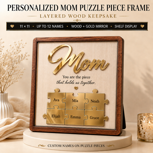 Personalized Mom Puzzle Piece Frame