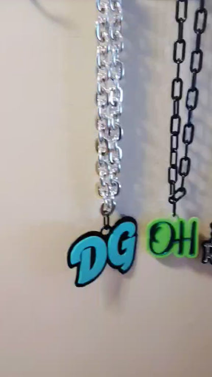 Necklace with Medallions Full Color ACRYLIC