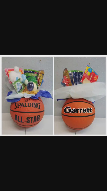 Sports Ball Gift Basket/Piggy Bank