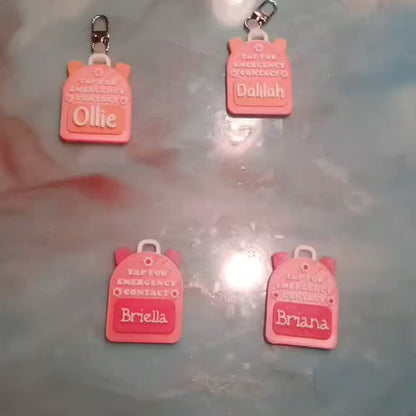 Emergency Contact Backpack Tag