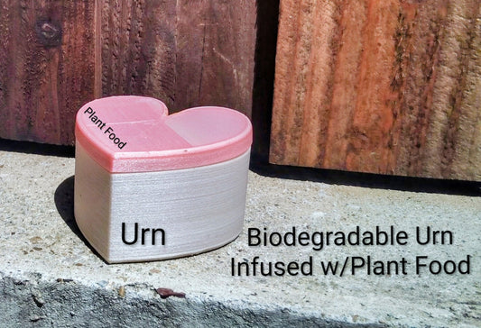 Biodegradable Urn Infused w/Plant Food (Do not Upload Photo or Names)
