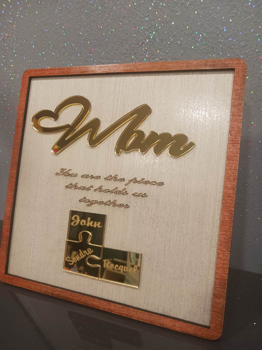 Moms Puzzle Piece Frame